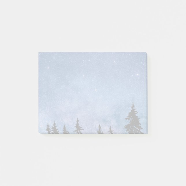 Bloco De Notas Estrelas Starry Twinkling na Galáxia Brignt Night  (Frente)