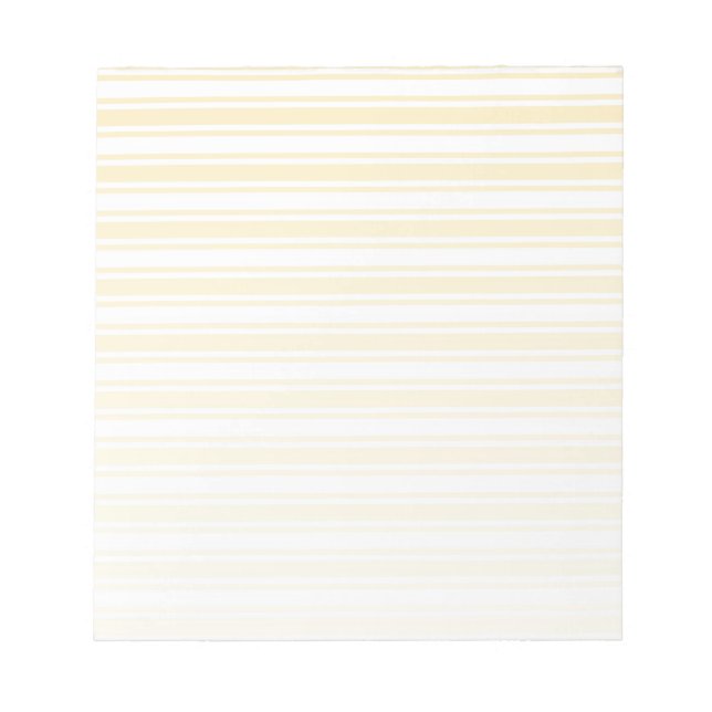 Bloco De Notas Estrias de doces brancas e amarelas claras (Frente)