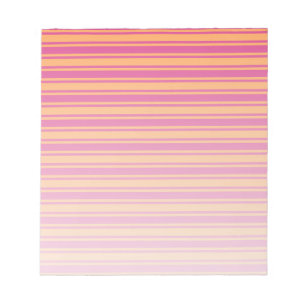 Bloco De Notas Estrias de doces cor-de-rosa e laranja