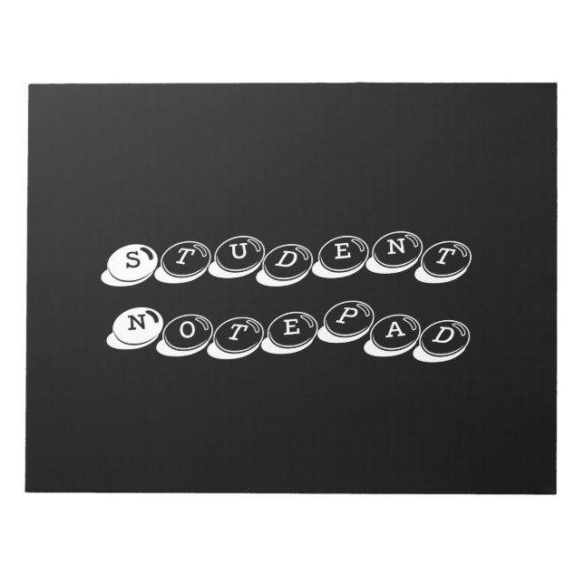 Bloco de notas estudantil Impresso Na moda Escreve (Frente)