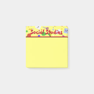 Bloco De Notas Estudos Sociais Escolares Personalizáveis