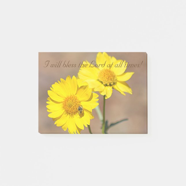 Bloco De Notas Eu abençoarei o senhor De todo All Tempo (Frente)