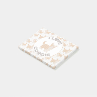 Bloco De Notas EU ADORO O CORGIS Postar O Pads