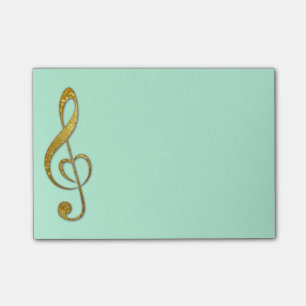 Bloco De Notas Eu amo a almofada de notas pegajosa da música