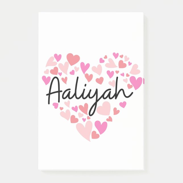 Bloco De Notas Eu amo Aaliyah (Frente)