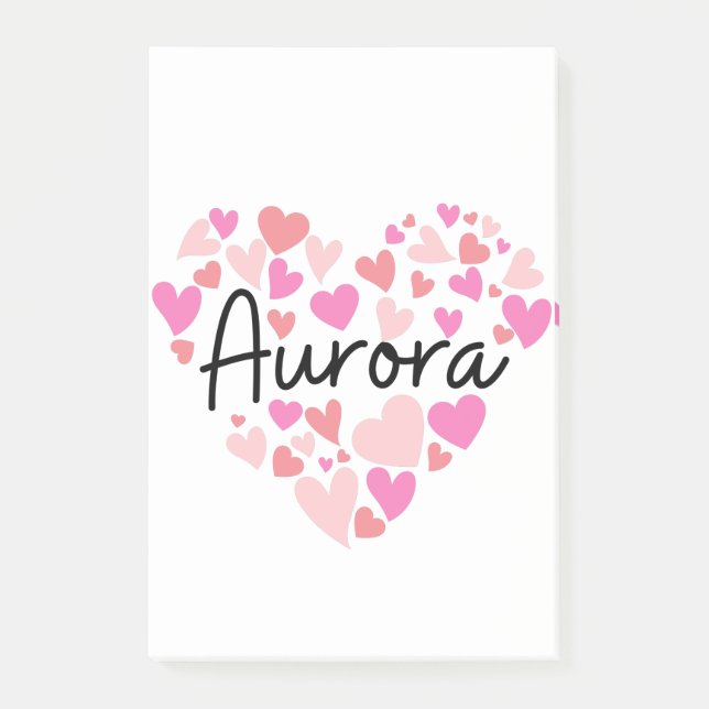 Bloco De Notas Eu amo Aurora (Frente)