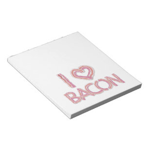 Bloco De Notas Eu Amo Bacon