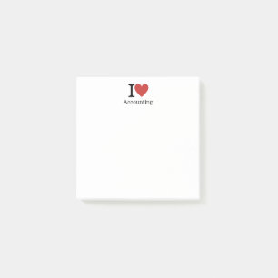 Bloco De Notas Eu ❤️ Amo Contabilidade - Contabilidade.