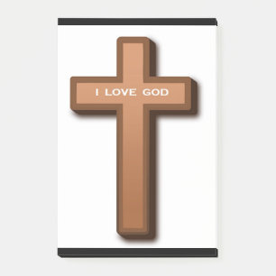 BLOCO DE NOTAS "EU AMO DEUS" CRUZADO