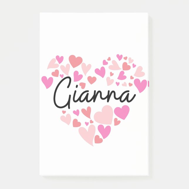 Bloco De Notas Eu amo Gianna (Frente)