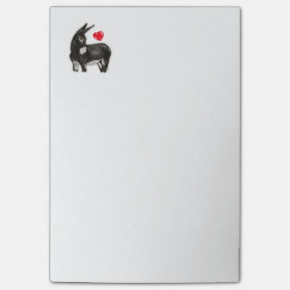 Bloco De Notas Eu Amo Longears Demure Donkey