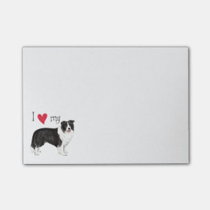 Bloco De Notas Eu amo meu border collie