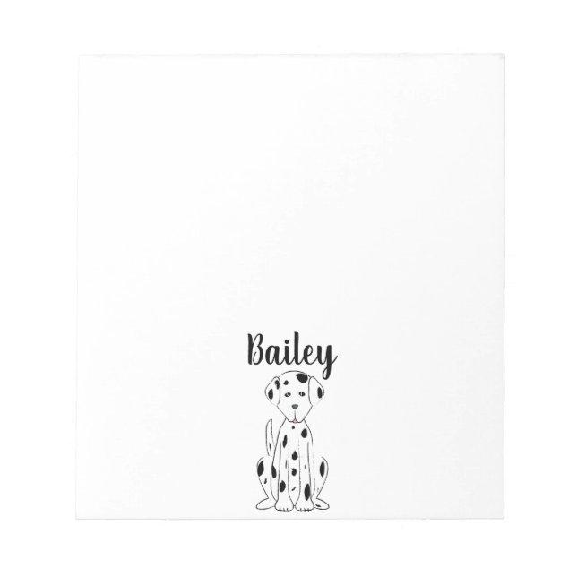 Bloco De Notas Eu Amo Meu Cachorro Custa Personalizado Whimsical (Frente)