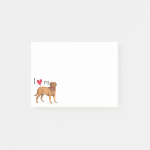 Bloco De Notas Eu amo meu Dogue de Bordéus