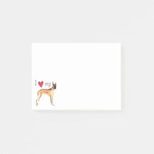 Bloco De Notas Eu amo meu great dane