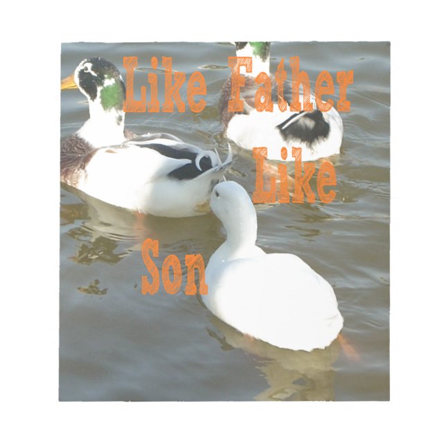 Bloco De Notas Eu amo meu menino como pai como filho (Frente)