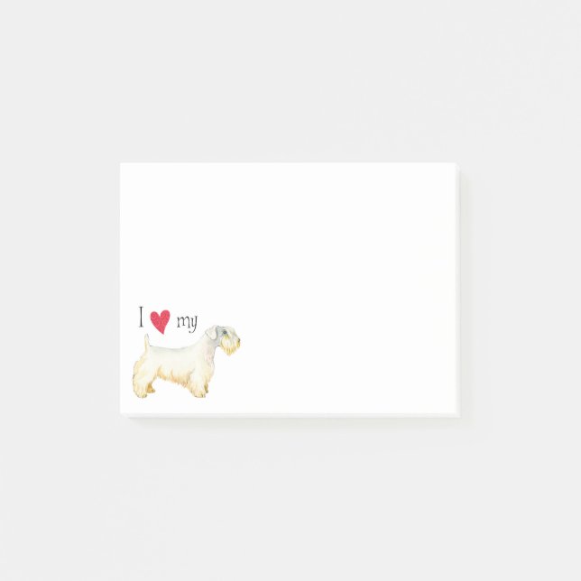 Bloco De Notas Eu amo meu Sealyham Terrier (Frente)