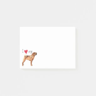 Bloco De Notas Eu amo meu Shar-Pei chinês