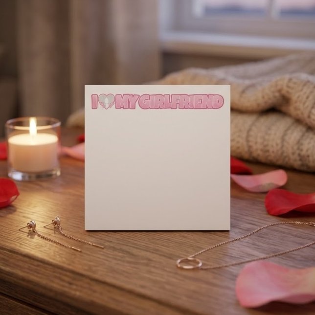 Bloco De Notas Eu Amo Minha Namorada Personalizado – Adicionar Fo (Criador carregado)
