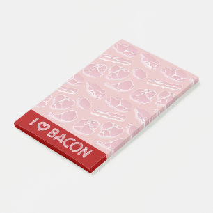 Bloco De Notas Eu amo o bacon