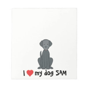Bloco De Notas Eu amo o meu Notepad Cachorro