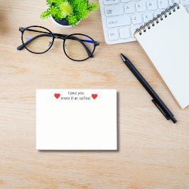 Bloco De Notas Eu amo você mais do que café,Personalizado Diverti
