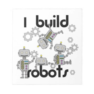 Bloco De Notas Eu construo robôs