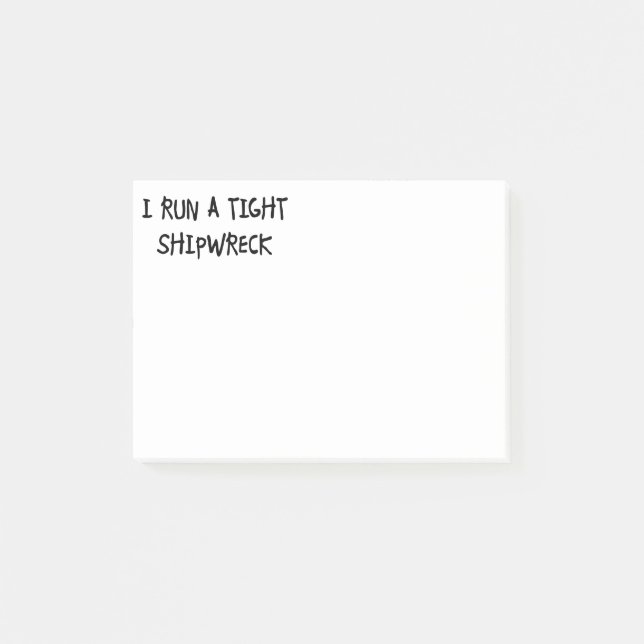 Bloco De Notas Eu dirijo um naufrágio (Frente)