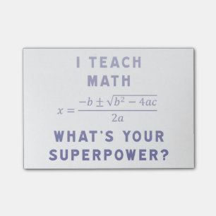 Bloco De Notas Eu ensino a matemática o que é sua superpotênci