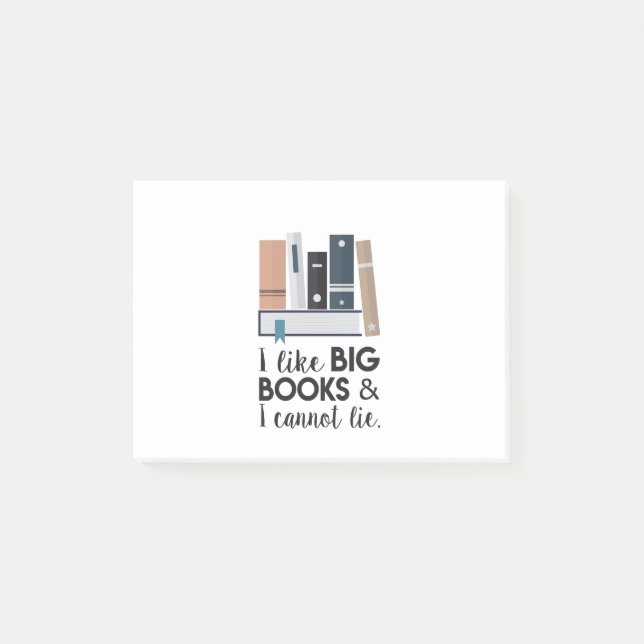 Bloco De Notas Eu gosto de livros grandes e eu não posso (Frente)