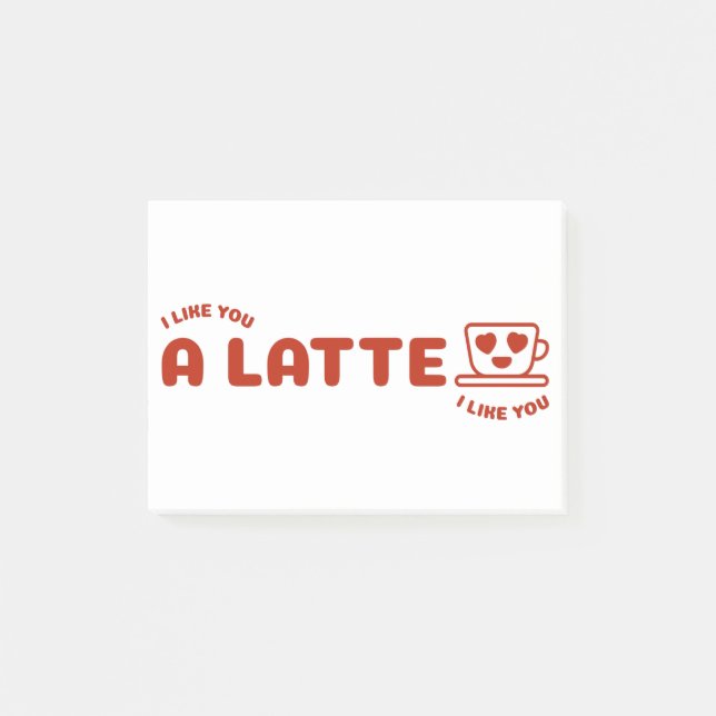 Bloco De Notas Eu Gosto De Você Um Latte (Frente)