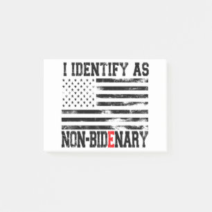 Bloco De Notas Eu Identifico Como Não-Bidenário - Engraçado An