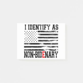 Bloco De Notas Eu Identifico Como Não-Bidenário - Engraçado Anti-