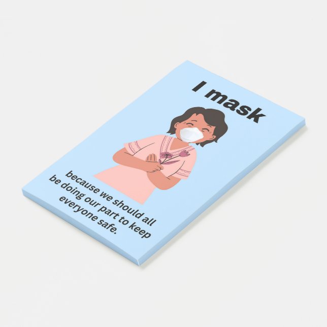 Bloco De Notas Eu mascaro porque deveríamos... (Inclinado)