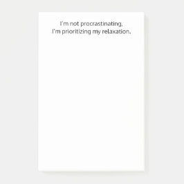 Bloco De Notas Eu não estou procrastinando, Engraçado, Testemunha