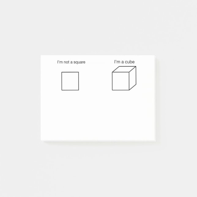 Bloco De Notas Eu não sou um quadrado (Frente)