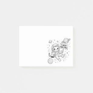 Bloco De Notas Eu Preciso de Mais Espaço Gato Astronauta Engraçad