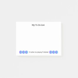 Bloco De Notas Eu preferencialmente jogaria Pickleball 4x3 para f