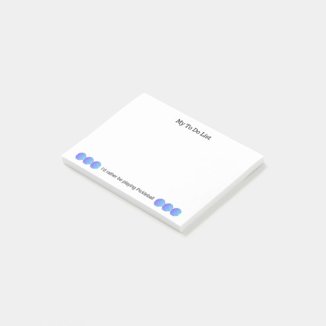 Bloco De Notas Eu preferencialmente jogaria Pickleball 4x3 para f (Inclinado)