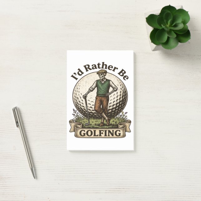 Bloco De Notas Eu Preferiria Estar Jogando Golfe  (Escritótio)