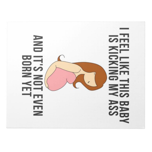 Bloco De Notas Eu Sinto Que Este Bebê Está Brincando (Frente)