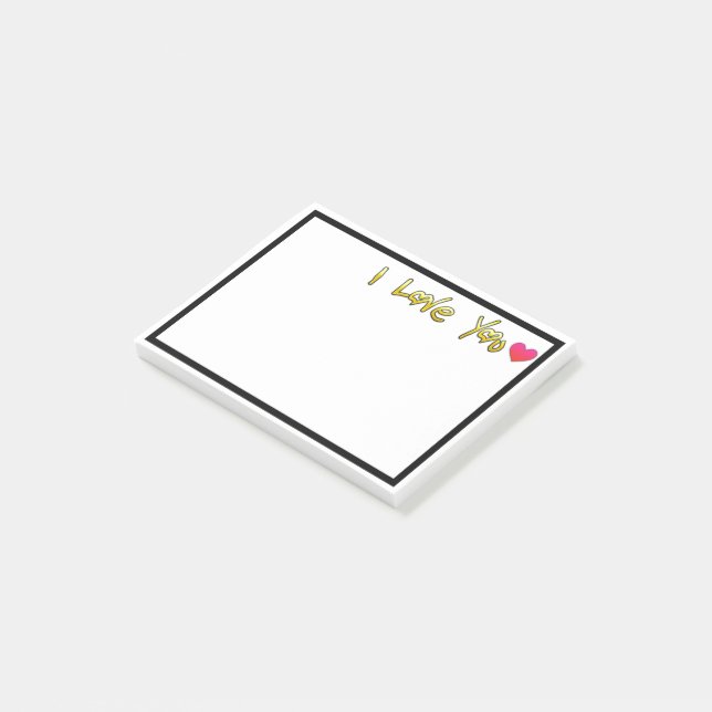 Bloco De Notas Eu Te Amo (Inclinado)