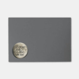 Bloco De Notas Eu te amo ao lunar realístico da lua e da parte