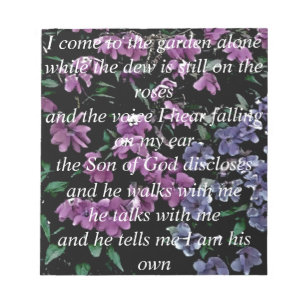 Bloco De Notas Eu vim para o Garden Alone Floral