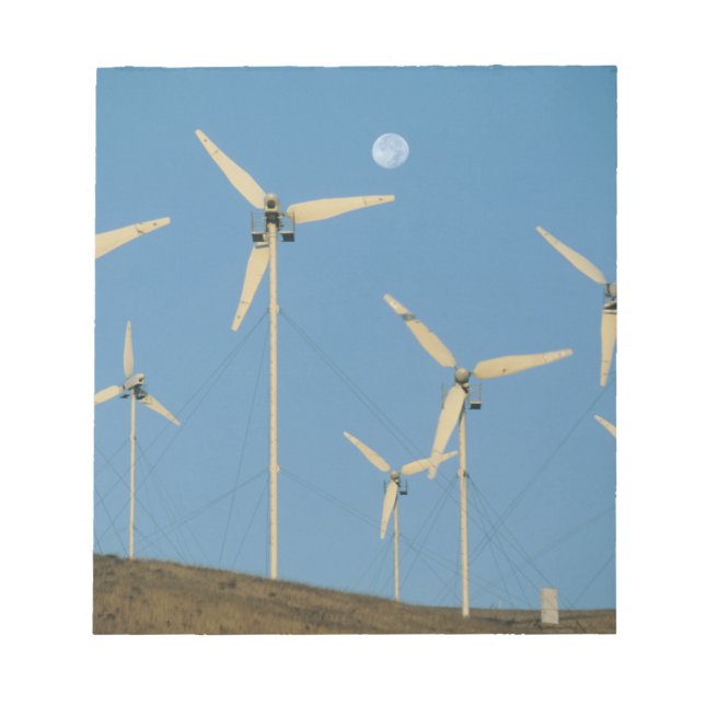 Bloco De Notas EUA, Califórnia, Altamont Pass, geradores eólicos. (Frente)