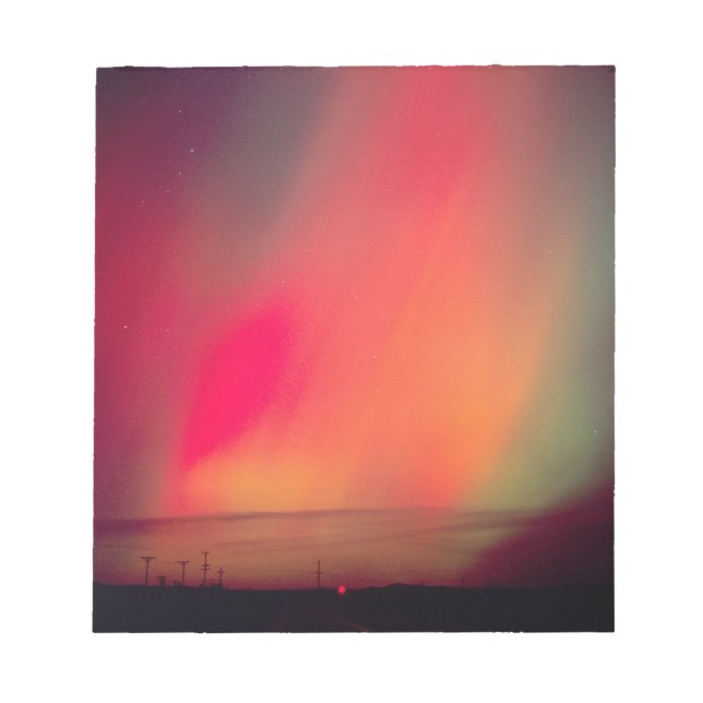 Bloco De Notas EUA, Idaho. Aurora borealis, luzes de norte em (Frente)