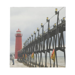 Bloco De Notas EUA, Michigan, Costa do Lago Michigan, Grand Haven