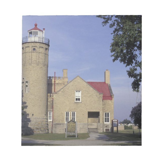 Bloco De Notas EUA, Michigan Farol Velho de Mackinac Point (Frente)