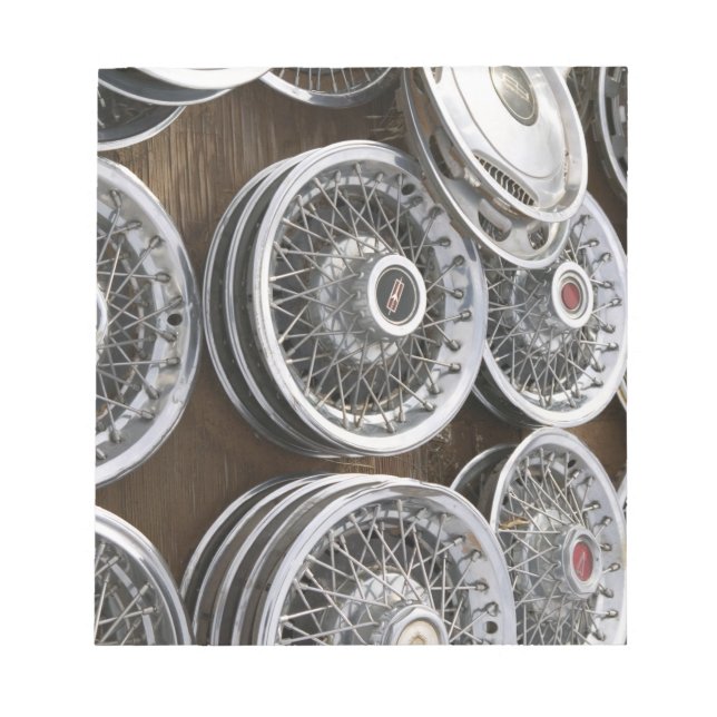 Bloco De Notas EUA, Novo México, Prewitt: Auto Hubcaps / Rt. 66 (Frente)