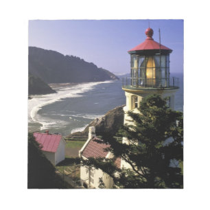 Bloco De Notas EUA, Oregon, Florence. Farol de Heceta Head